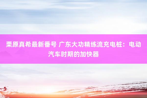 栗原真希最新番号 广东大功精练流充电桩：电动汽车时期的加快器