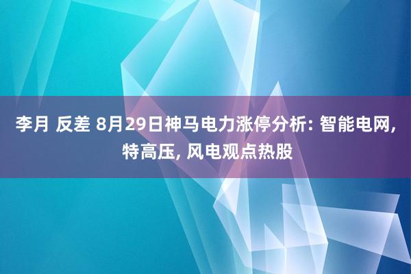 李月 反差 8月29日神马电力涨停分析: 智能电网, 特高压, 风电观点热股