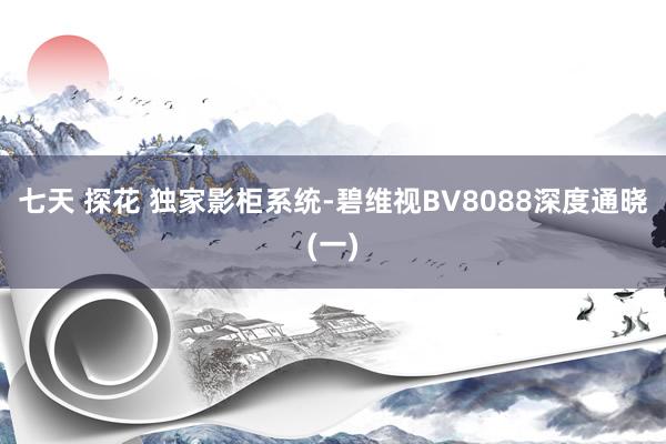 七天 探花 独家影柜系统-碧维视BV8088深度通晓(一)